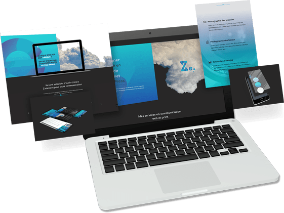 Mockup site vitrine de Z-element - Le nouveau site de Z-element - Spécialiste en création de site internet sur WordPress
